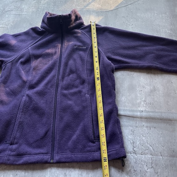 Columbia Size M Womens Purple Fleece Full Zip Jacket Winter Y2k Outdoors Soft - Picture 5 of 8
